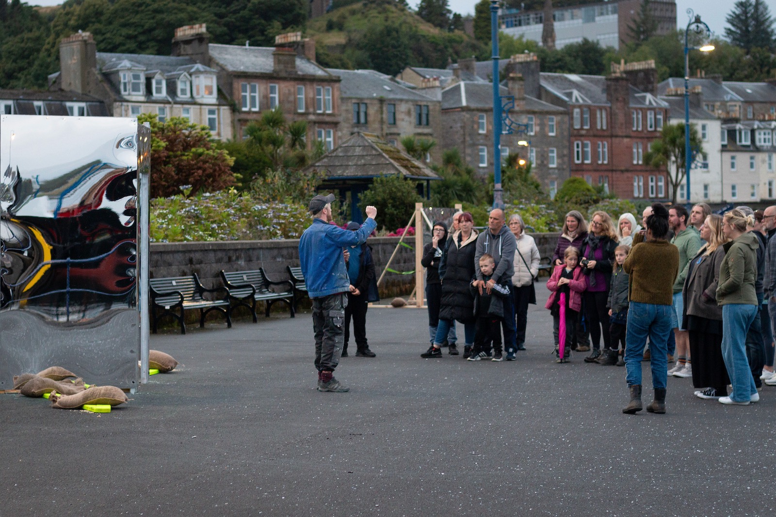 community artworks by artist luke winter for reflect project installed in rothesay